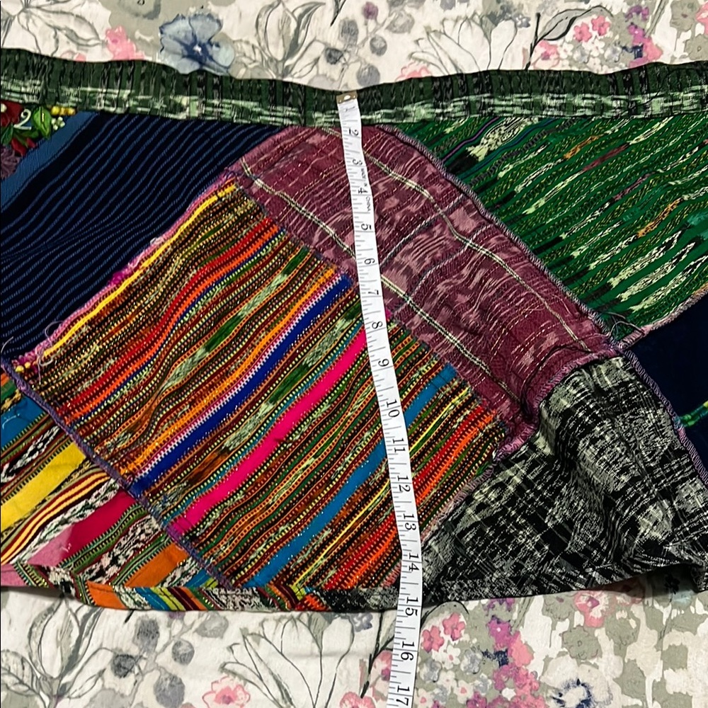 The Mayan Connection Multicolor Patchwork Wrap Sk… - image 8